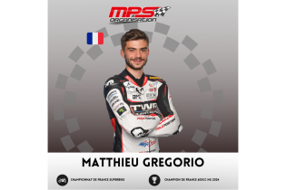Photo de Matthieu Gregorio, pilote coach MPS, champion de France 2024
