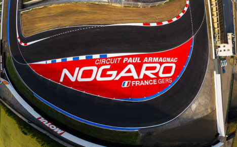 Photo aérienne du nouveau virage du circuit de Nogaro