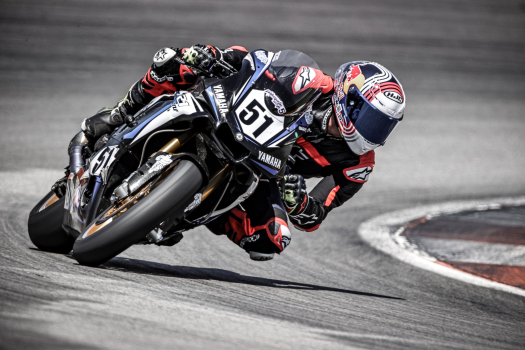 Photo dans un virage sur le circuit de Valencia